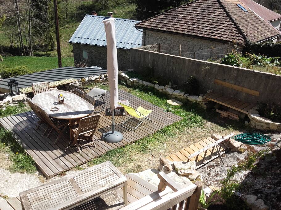 une vue de la terrasse en ce mois d'avril 2017