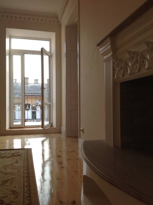 View towards the balcony