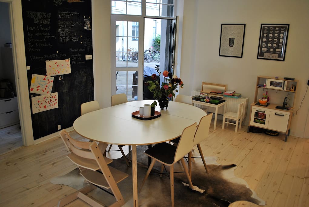 Kitchen and eating area