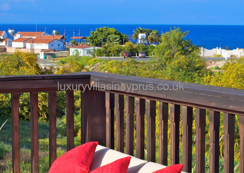 Villa Andreas looks down towards the beautiful Fireman's Beach.