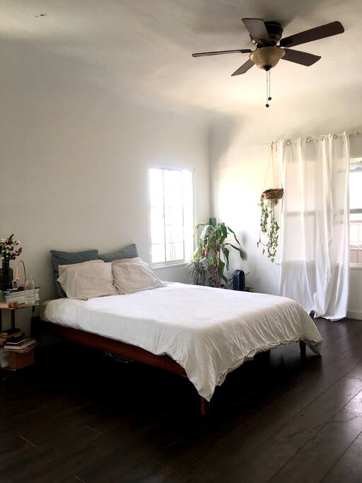 Spacious bedroom with incredible natural light