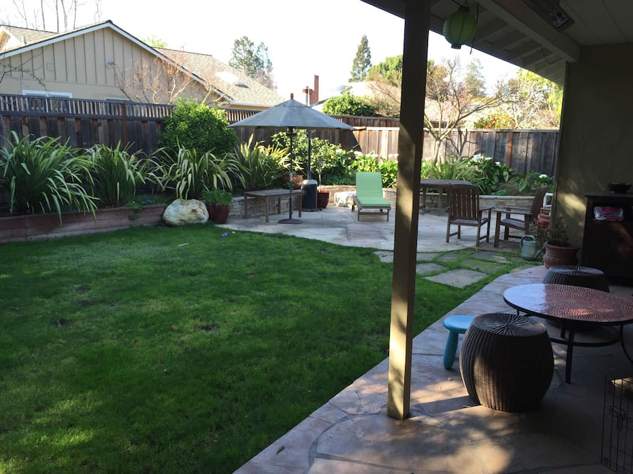 Back yard porch and patio