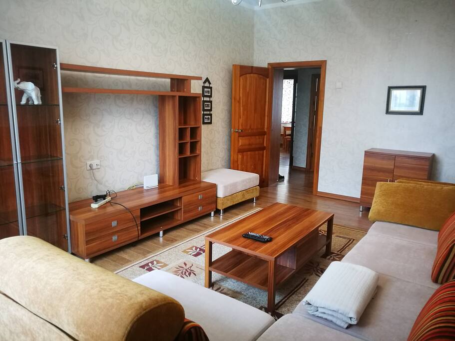 Bedroom2/living room with big coach bed
