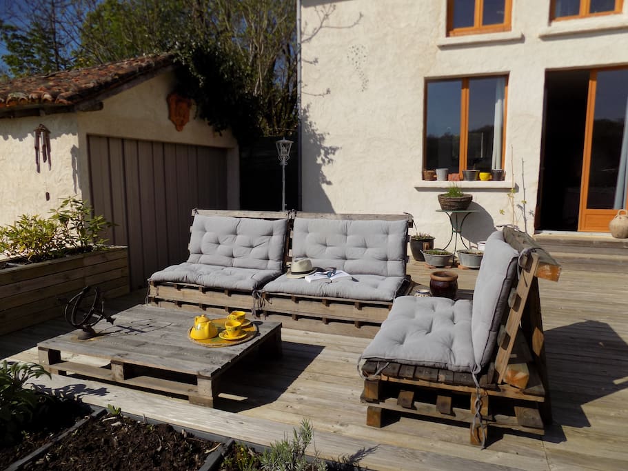 Relax on our pallet furniture