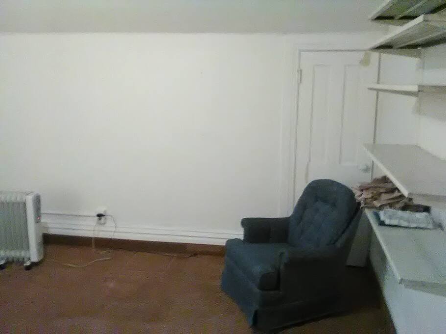 Shelves and closet