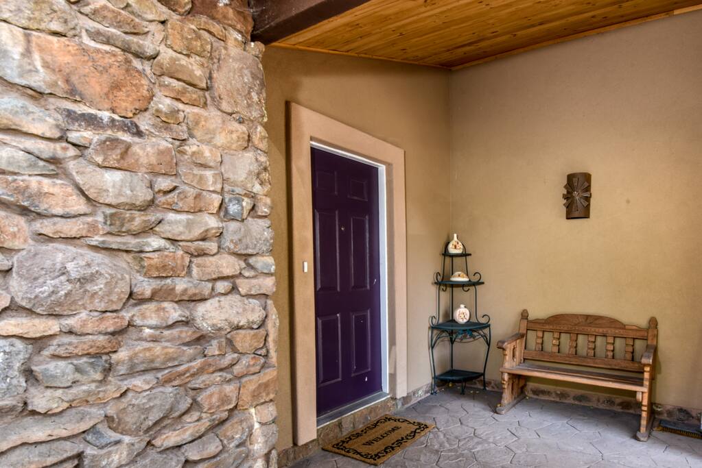 Front door with covered entry