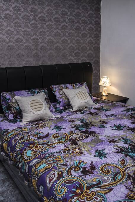 Master Bedroom with King Sized bed and Modern Air Conditioning. Flat TV with International Channels included.