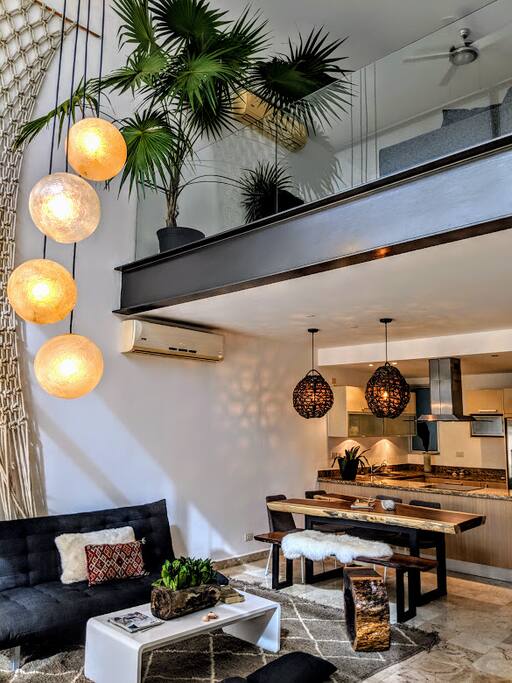 Double height loft ceilings