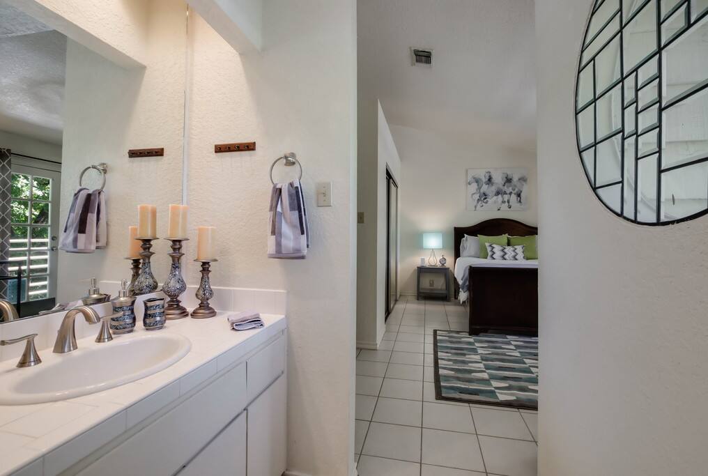 Your own private full bathroom inside your bedroom.