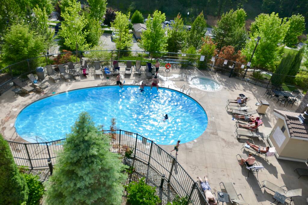 A swimming pool to use at your convenience.