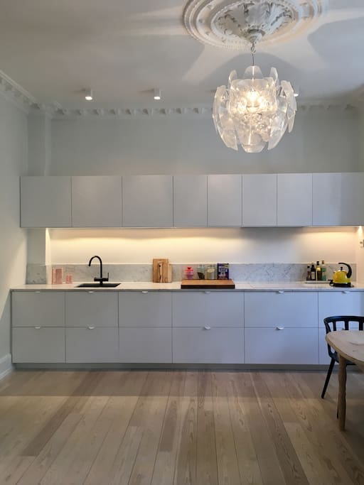 Kitchen with marbletop