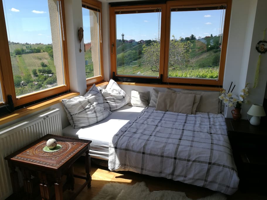 The living area is an open plan.