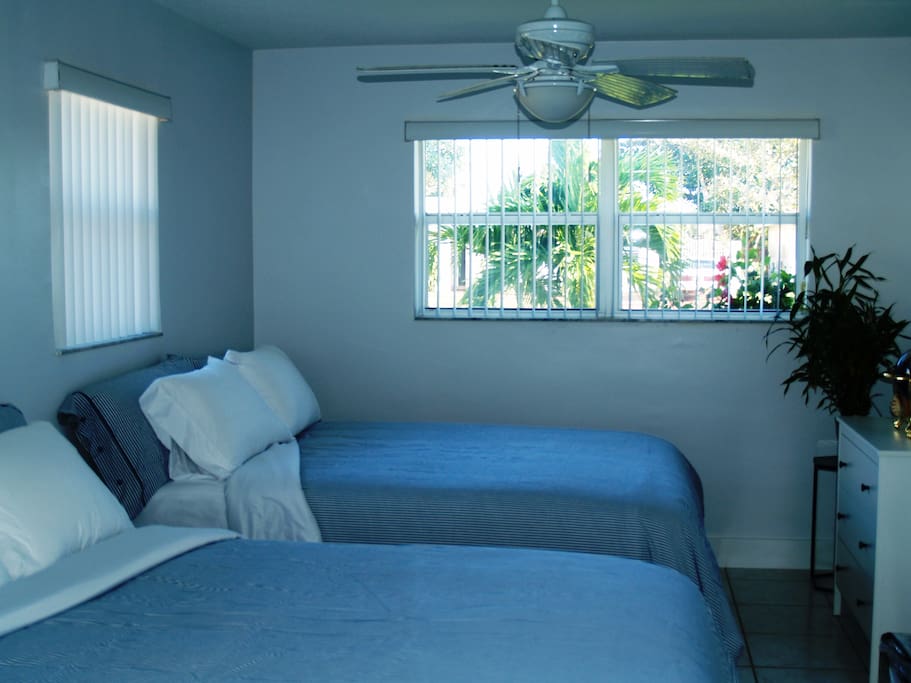Two queen beds-brand new with all new linens.