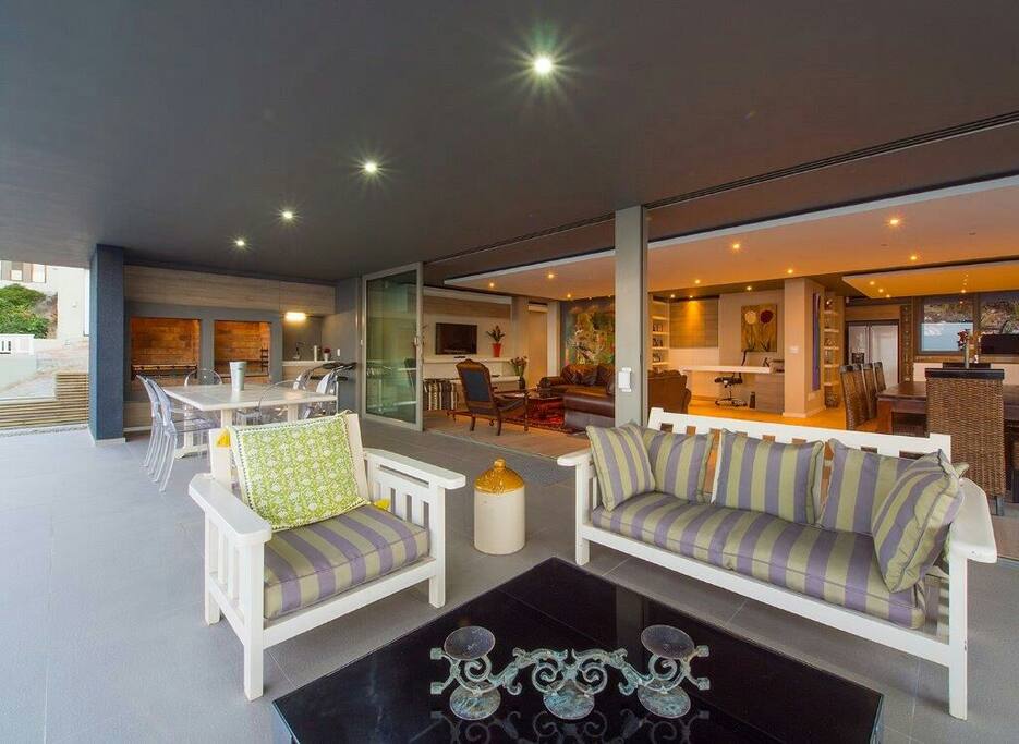 Outside patio for sitting and enjoying views