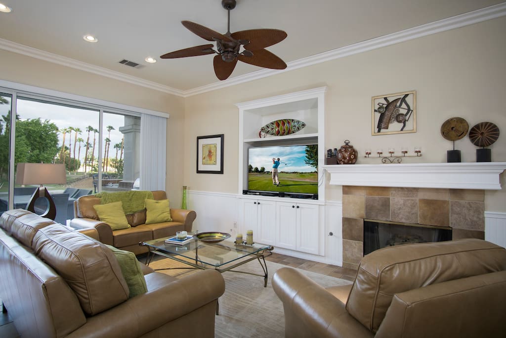 After a sun-soaked day, relax in the spacious living area.