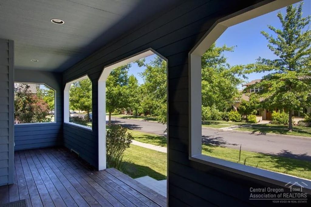 Large shaded porch