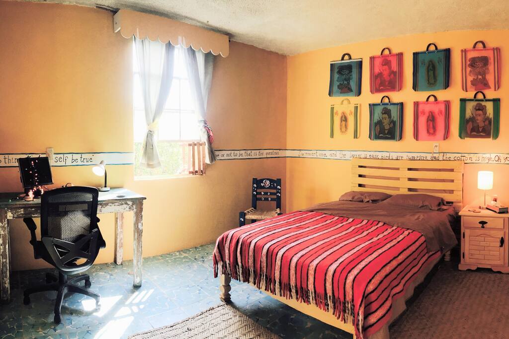 Bedroom 2. This room has a Pomegranate tree right outside the window. Closet.