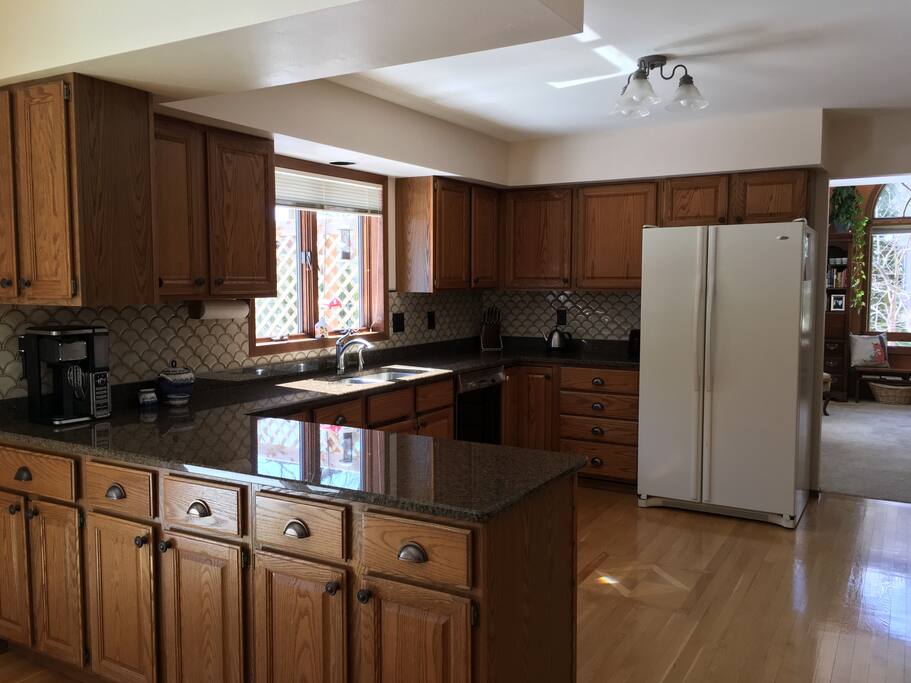 Spacious kitchen with all cooking essentials.