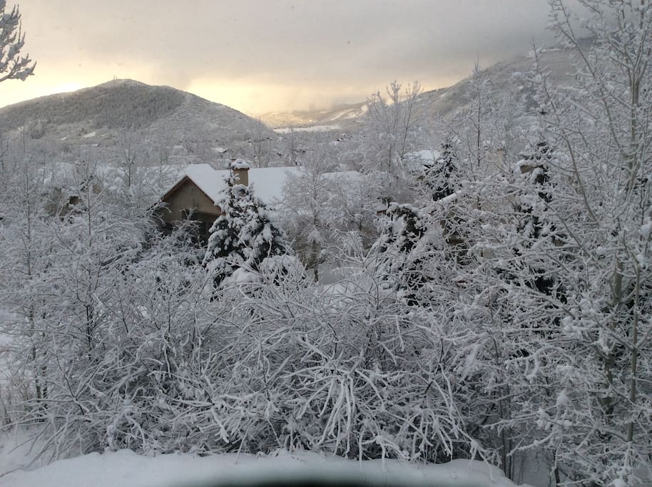 View of PCMR & Deer Valley from Back Window