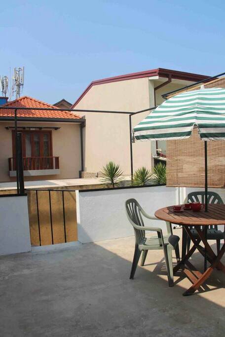 Private terrace to sun bathe or relax under the stars at night:-)