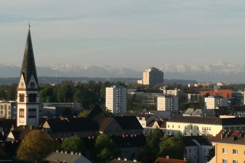 Blick aus dem Schlafzimmer.