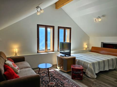 Nice studio, surrounded by nature, with open views
