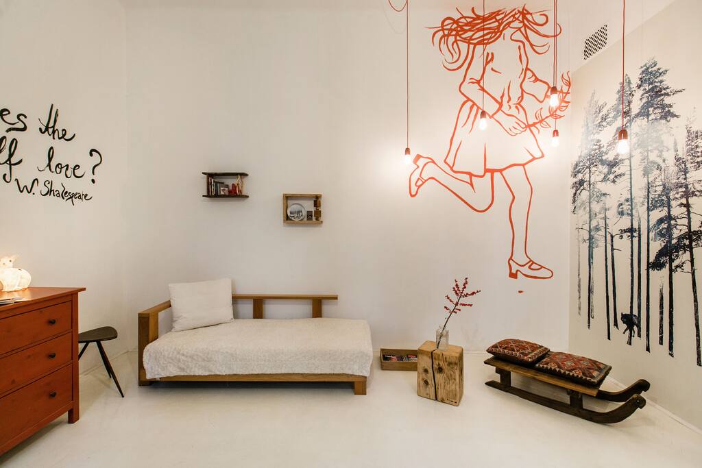 Wolf in Woods by Róbert Farkas, The Little Red' inspired by a Francoise Petrovitch drawing