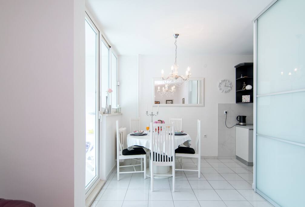 Bright dining area