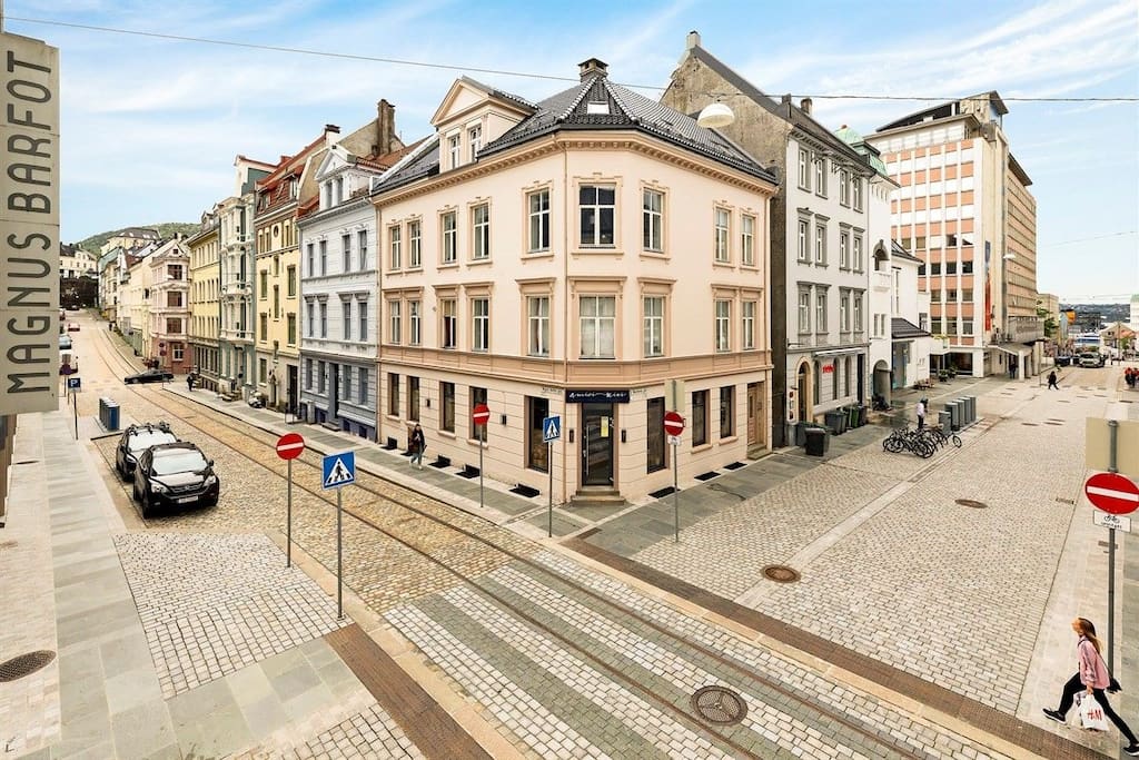 Magnus Barfot Street
In the middle of Bergen, walking distance to "everything"