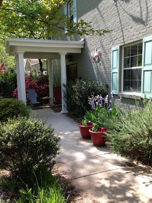 Enjoy leisurely outdoor seating while sipping your morning coffee.