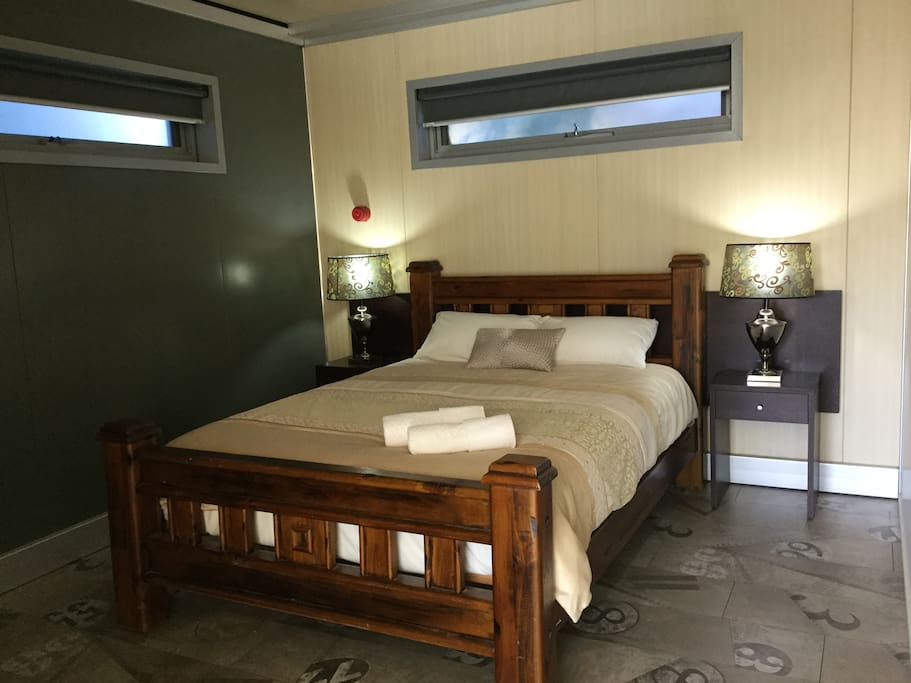 Comfortable queen size bed in both bedrooms.