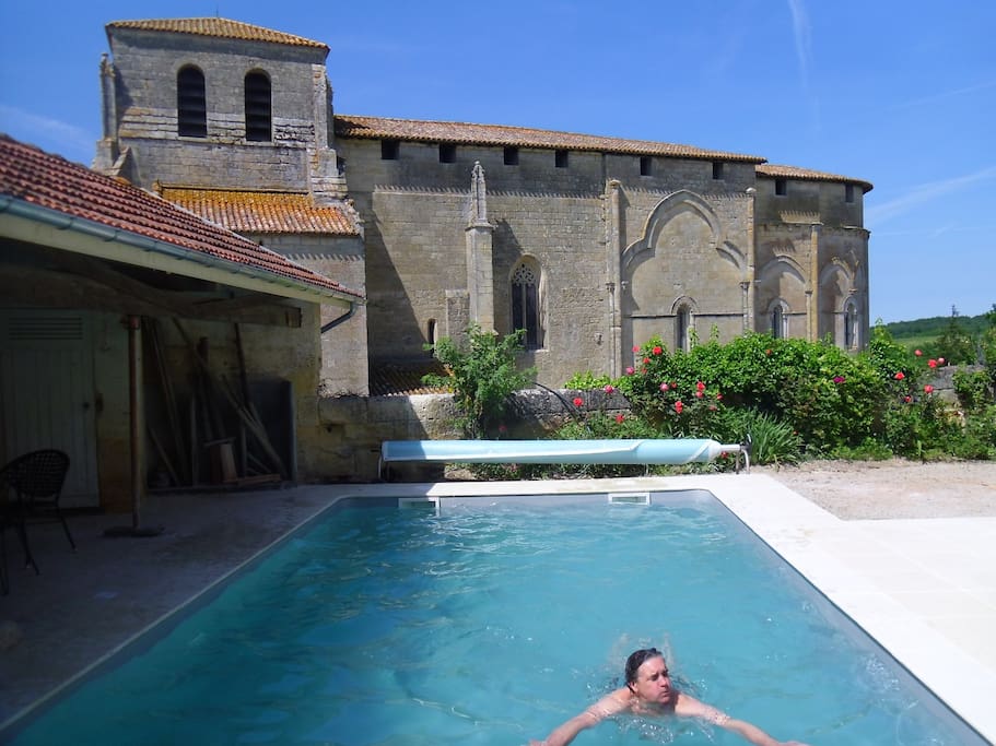 Pool in private cloister.