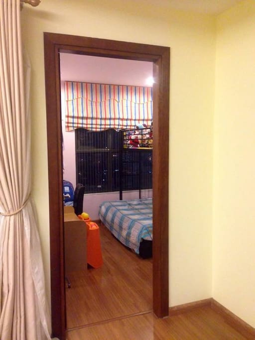 This is the room that you will stay. It has private lock.