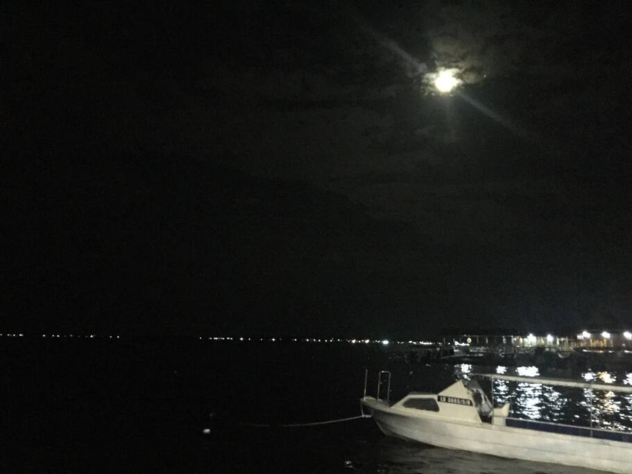 Night sea view