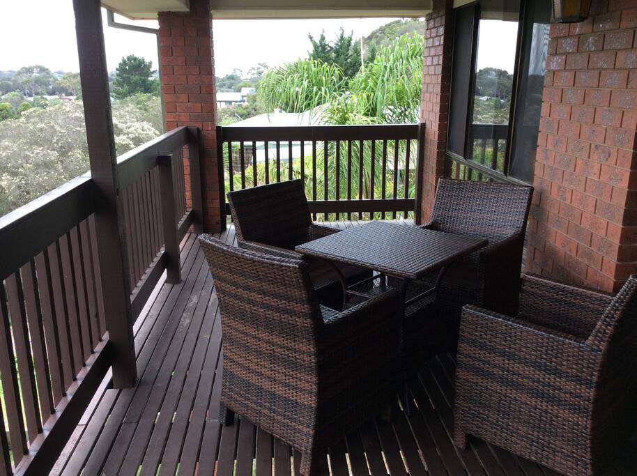 Breakfast on the balcony with sweeping views