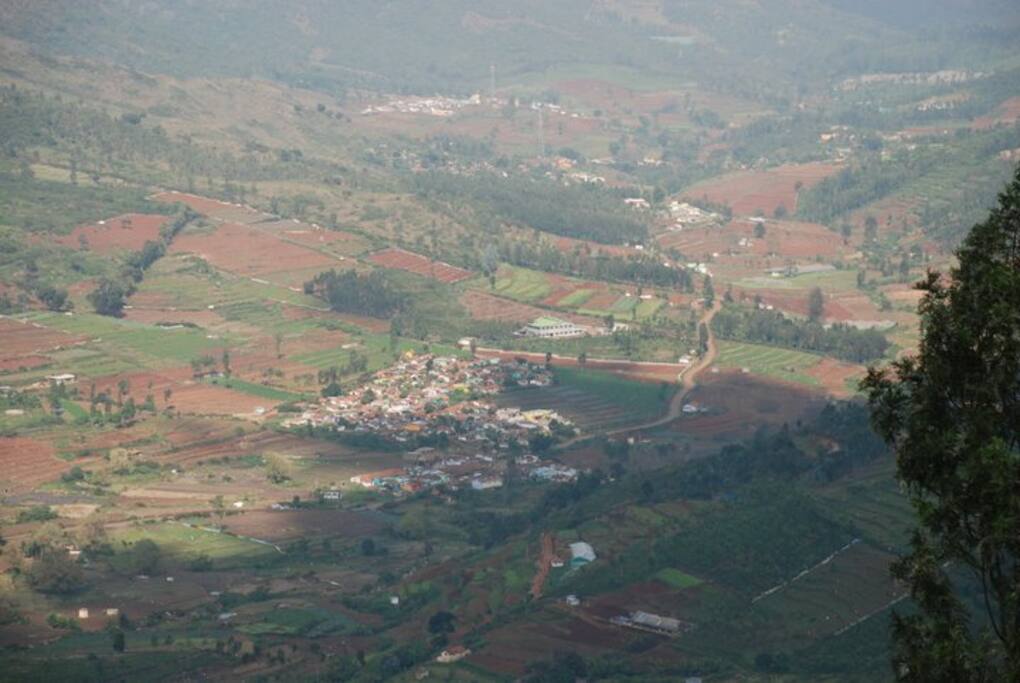 View of Kaguchi village on the way to the estate