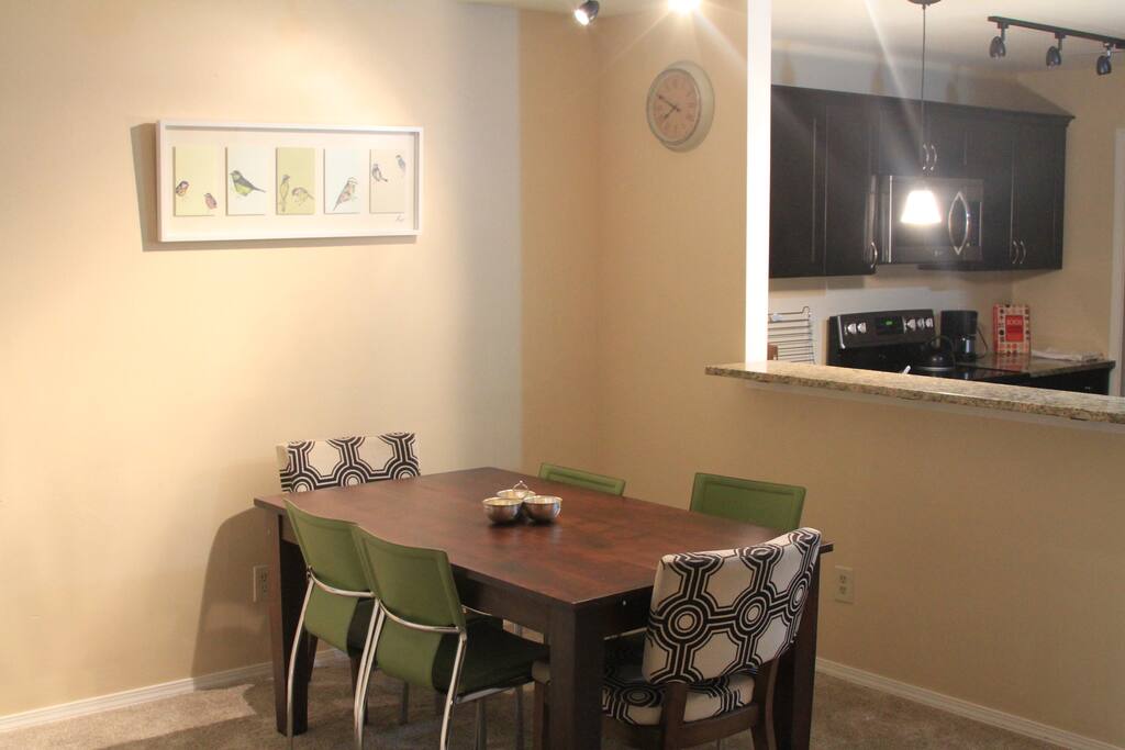 Dining Room table can expand for further seating for special dining events