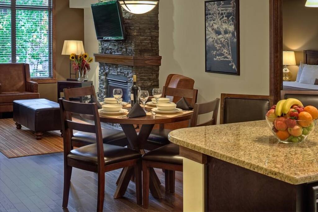 Share a meal with friends and family at the beautiful dining table