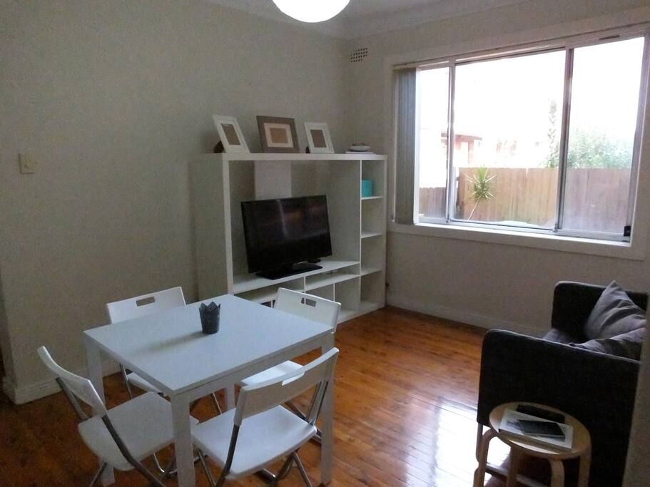 Perfectly lit living and dining room