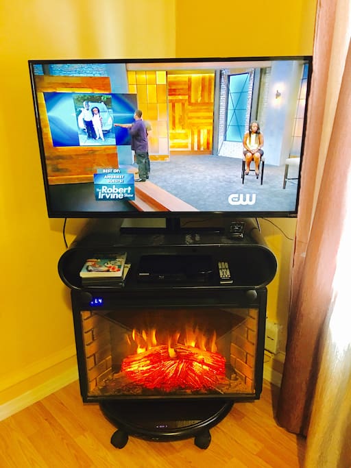 We don’t have cable TV, but you can use antenna channels and DVD player