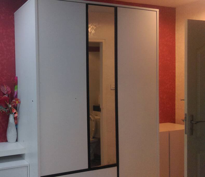 I believe my wardrobe is big enough for your clothes.