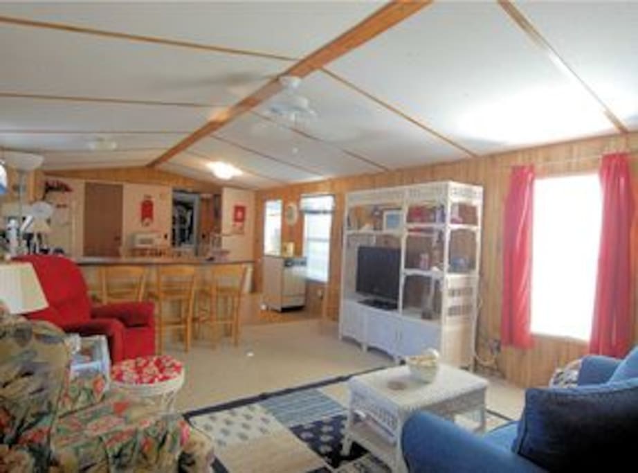 Open dining and living room