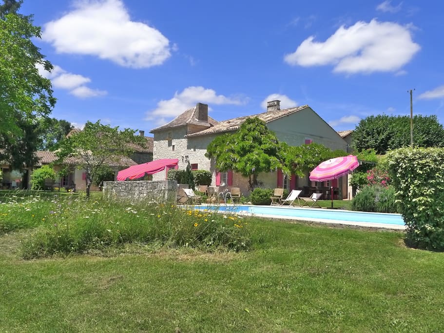 View of Pool, Farmhouse, Grange