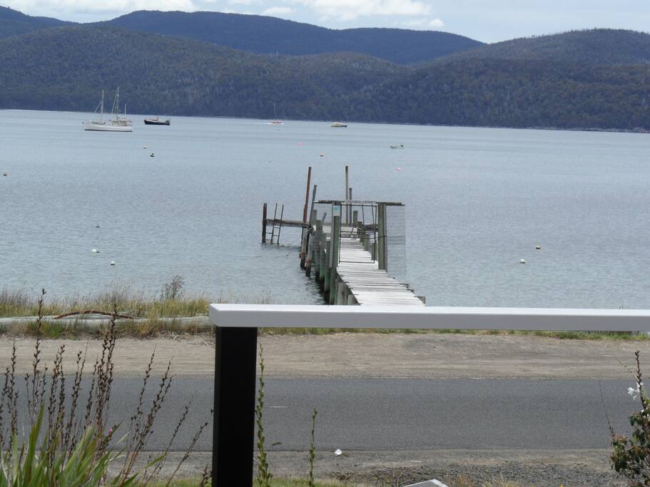 View of jetty from deck