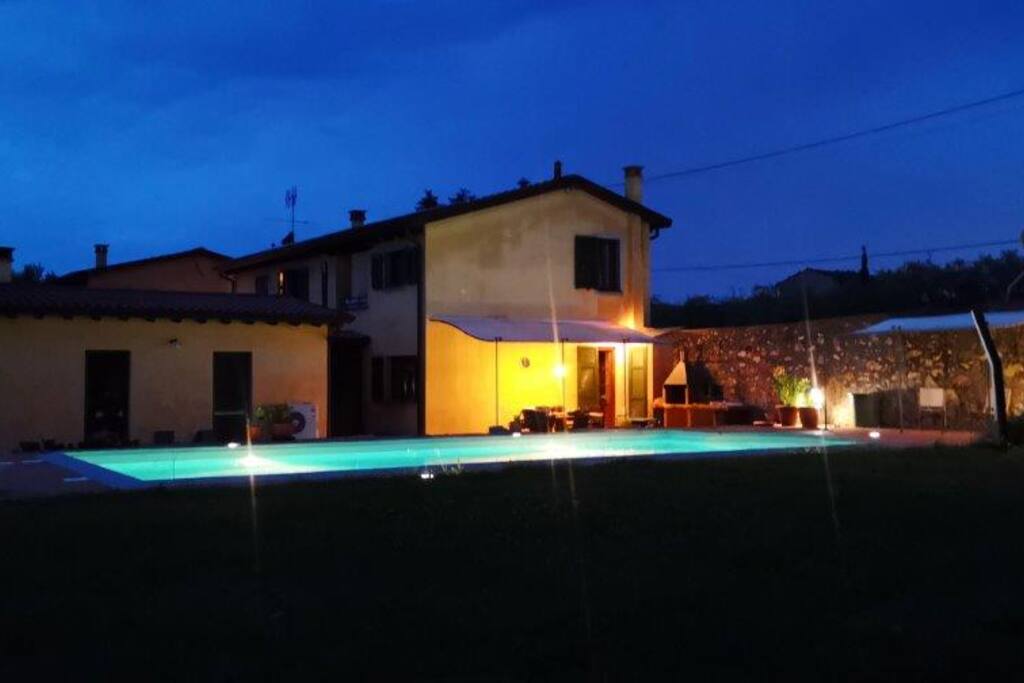 pool at night