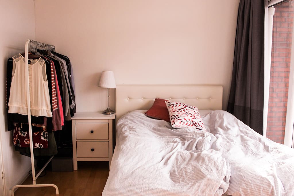 The bed in the room
