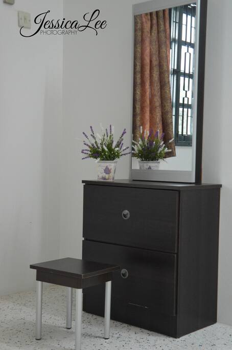 Dresser and closet available