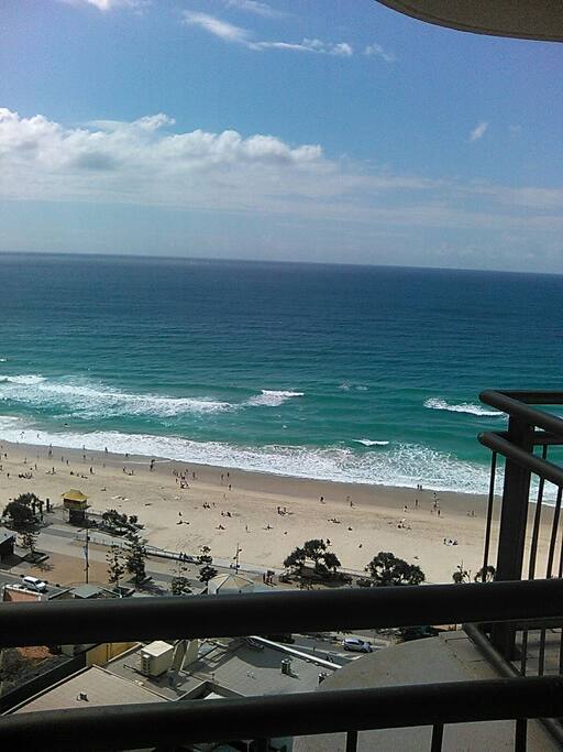 From the balcony.