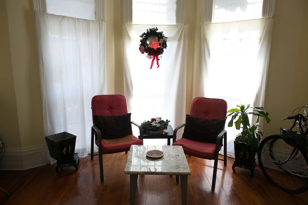 Front Room seating. Great lighting especially if you are a morning person.