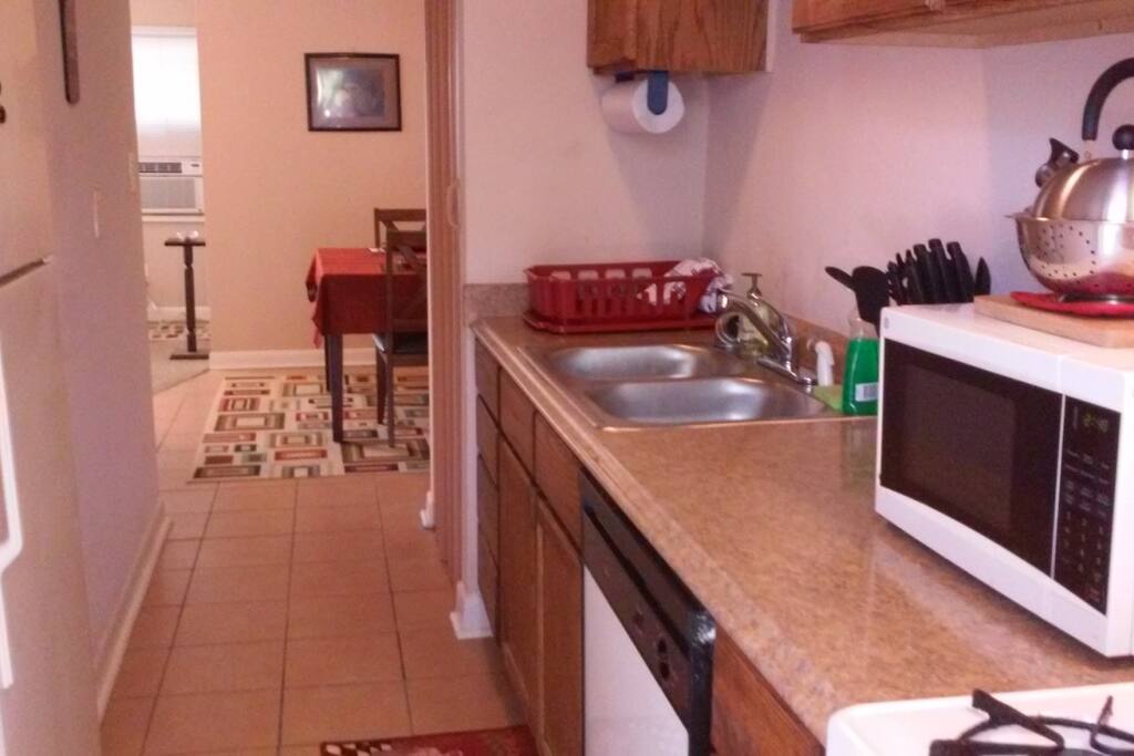 From kitchen to dining area